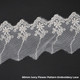 60mm Ivory Flower Pattern Embroidery Lace